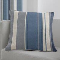 Whitworth Striped Cushion Blue, Grey and White