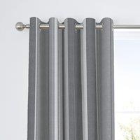 Fusion Whitworth Striped Grey Eyelet Curtains Grey and White
