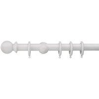 Swish Sherwood Fixed Wooden Curtain Pole with Rings