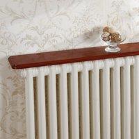 Oak Effect Radiator Shelf Brown