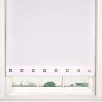 Square Eyelet White Roller Blind White