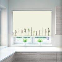 Tree Green Blackout Roller Blind Green, Grey and White