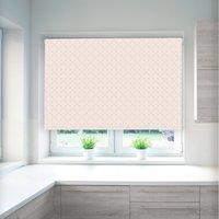 Tile Taupe Blackout Roller Blind Pink and White