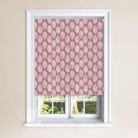 Fern Pink Blackout Roller Blind Pink and White