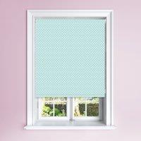 Turquoise Mermaid Blackout Roller Blind Blue and White