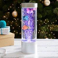 Desktop Fish Tank with Silver Base