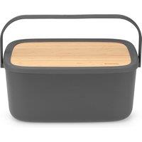 Brabantia Dark Grey Nic Bread Bin Grey