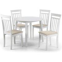 Coast Round Extendable Dining Table with 4 Chairs White