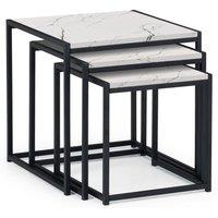 Tribeca Nest of 3 Tables, White Marble