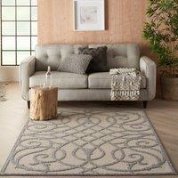 Cozumel Scroll Indoor Outdoor Rug grey