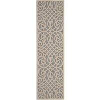 Cozumel Scroll Indoor Outdoor Runner Cozumel Scroll Grey