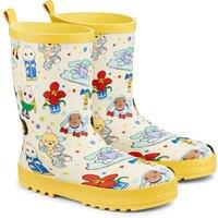 Ulster Weavers Moon and Me Kids Character Wellies Yellow, Blue and White
