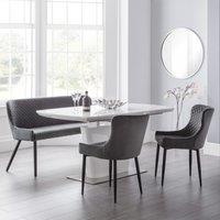 Como 6 Seater Rectangular Extendable Dining Table White