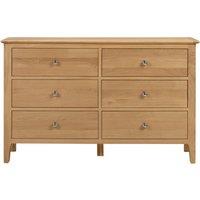 Cotswold Wide 6 Drawer Chest, Oak