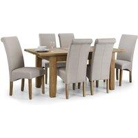 Astoria Dining Table and 6 Rio Chairs Brown