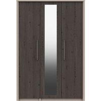 Dolan Triple Wardrobe, Mirrored brown