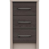 Dolan 3 Drawer Bedside Table Brown