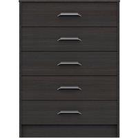 Florine 5 Drawer Chest Black