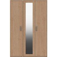 Florine Triple Wardrobe, Mirrored