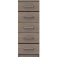 Parker Tall 5 Drawer Chest Brown