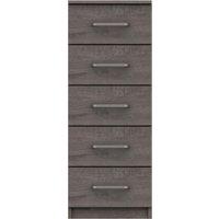 Parker Tall 5 Drawer Chest Grey