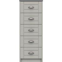 Darwin Tall 5 Drawer Chest Grey