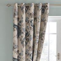 Palace Birds Jacquard Duck Egg Eyelet Curtains Beige