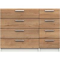 Piper Wide 8 Drawer Chest Brown