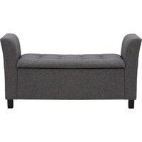 Verona Fabric Charcoal Window Seat Dark Grey