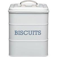 Grey Biscuit Storage Tin