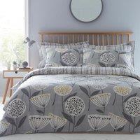 Elements Emmott Reversible Grey Super King Duvet Cover and Pillowcase Set