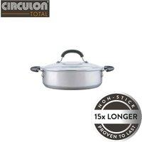Circulon Total Non-Stick Stainless Steel Casserole Pan, 24cm