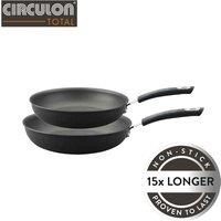 Circulon Total Hard Anodised Non-stick Induction 2 Piece Frying Pan Set Black
