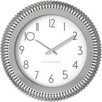 Glam Gem Edge Clock 50cm Grey