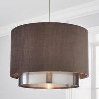 Grey Nesa Two Tier Velvet Shade Grey