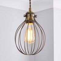 Charlie Industrial Bulb Cage Brown