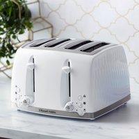 Russell Hobbs Honeycomb 4 Slice Toaster White White