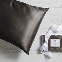 Dorma Grey Silk Pillowcase