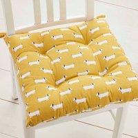 Bertie Set of 2 Seat Pads Yellow/White