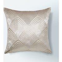 Geo Silver Foil Cushion Cream