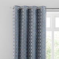 Chenille Ogee Eyelet Curtains