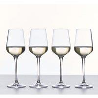 Set of 4 Connoisseur Crystal Glass White Wine Glasses