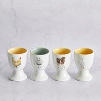 Set of 4 Homestead Egg Cups White