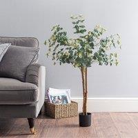 Artificial Eucalyptus Tree in Black Plant Pot