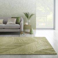 Lino Leaf Rug Green