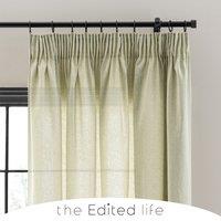 Linen Look Tab Top Pencil Pleat Curtains