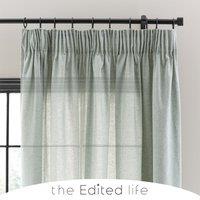 Linen Look Tab Top Pencil Pleat Curtains