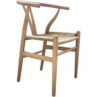 Lara Wishbone Dining Chair, Beech Wood Brown
