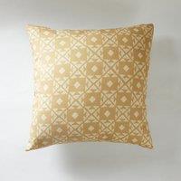 Global Tile Cushion Beige and White