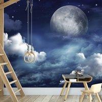 Cloud Gazing Mural Blue